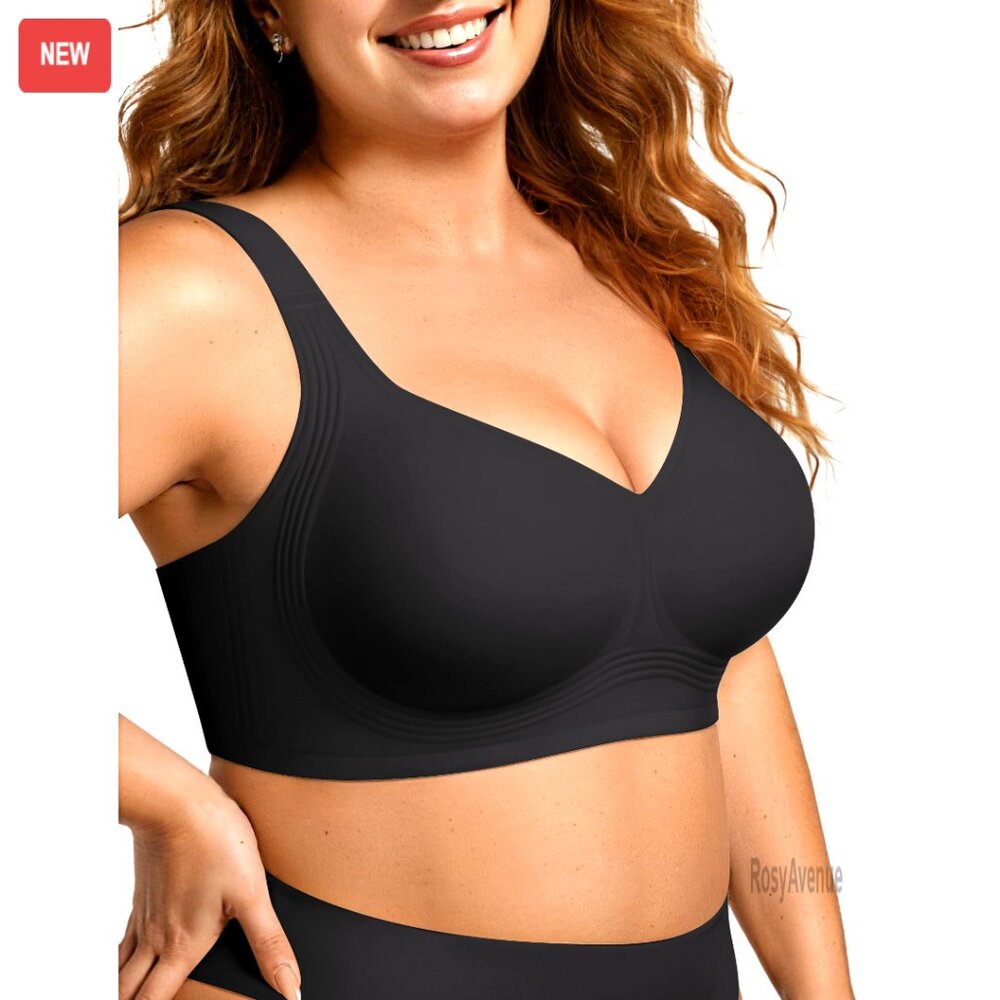 Plus Size Wireless Full Coverage Bra Seamless Sup… - image 1